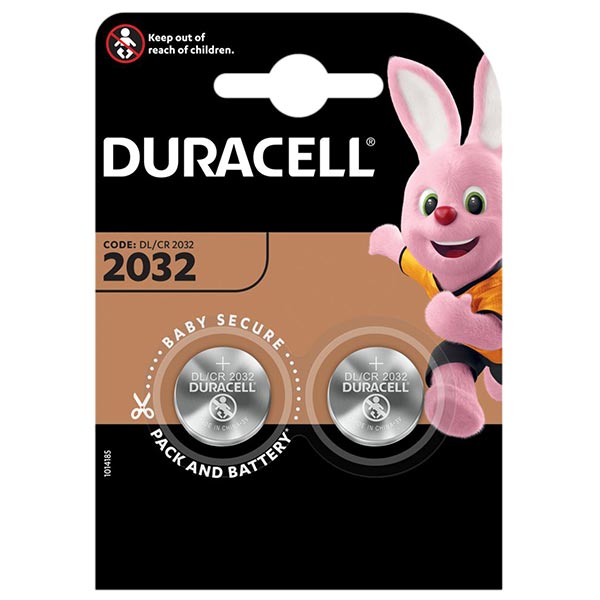 BLISTER 2 PILE CR 2032 DURACELL LITIO (SCATOLA 10 BLISTER)