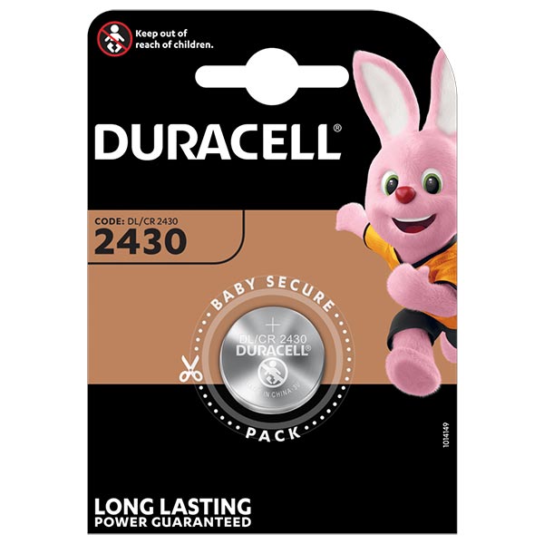 BLISTER PILA CR 2430 DURACELL LITIO (SCATOLA 10 BLISTER)