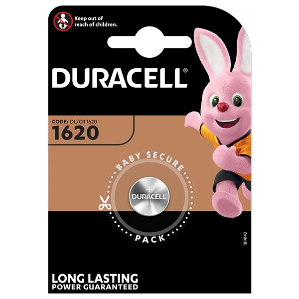 BLISTER 1 PILA CR1620 DURACELL LITIO (SCATOLA 10 BLISTER)