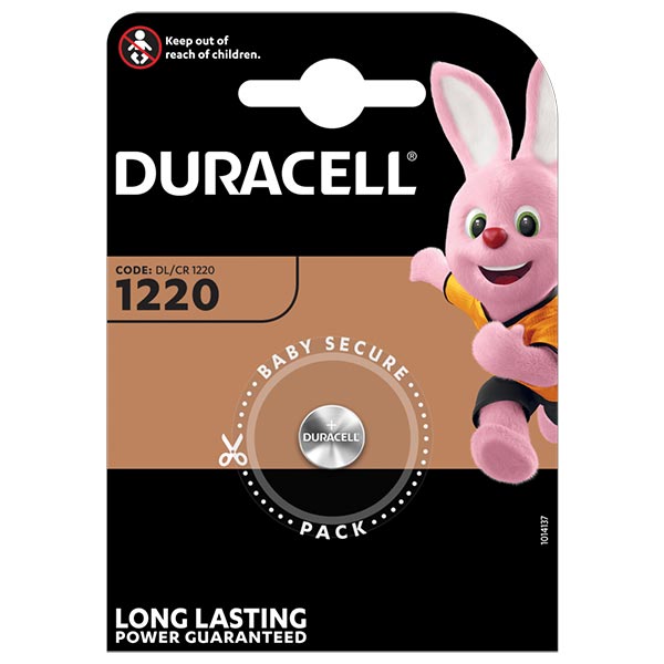 BLISTER 1 PILA CR1220 DURACELL LITIO (SCATOLA 10 BLISTER)