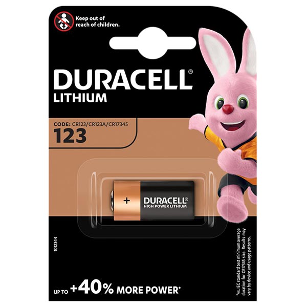 BLISTER 1 PILA CR123 DURACELL LITIO (SCATOLA 10 BLISTER)