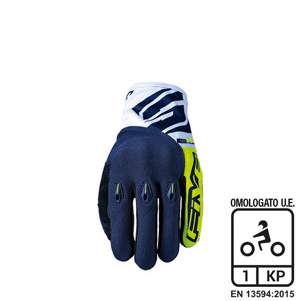 GUANTI FIVE E3 EVO FLUO YELLOW/BLUE (XXXL)
