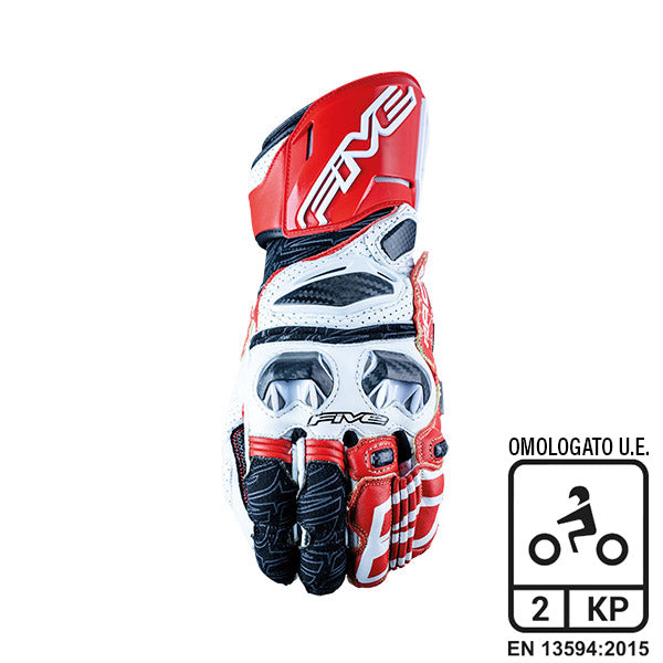 GUANTI FIVE RFX RACE WHITE/RED (S)