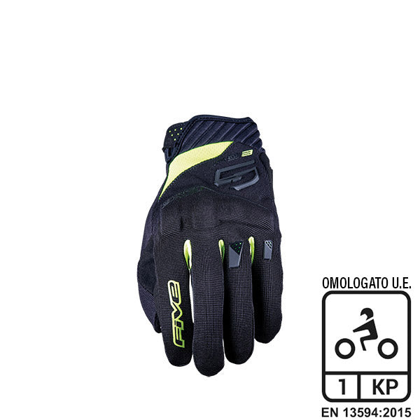 GUANTI FIVE RS3 EVO BLACK/FLUO YELLOW (S)