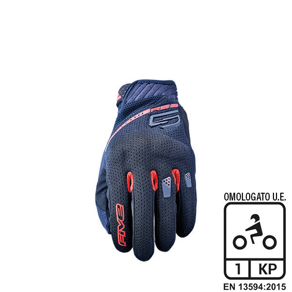 GUANTI FIVE RS3 EVO AIRFLOW BLACK/RED (XXXL)