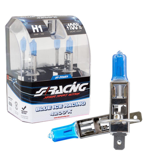 Lampadine alogene H1 Blue Ice Racing