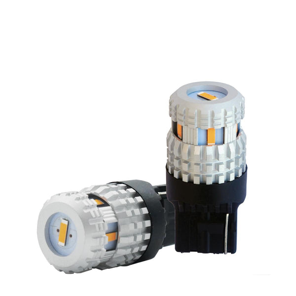 Lampadine led T20 7440 W21W Canbus 6 led arancio