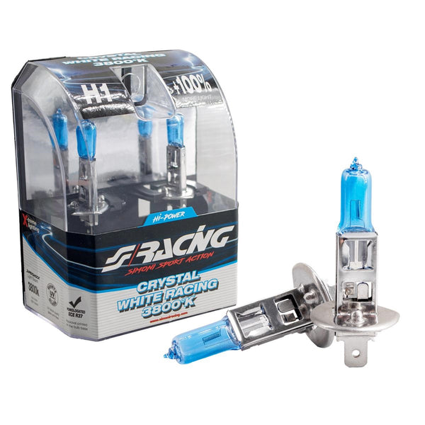 Lampadine alogene H1 Crystal White Racing