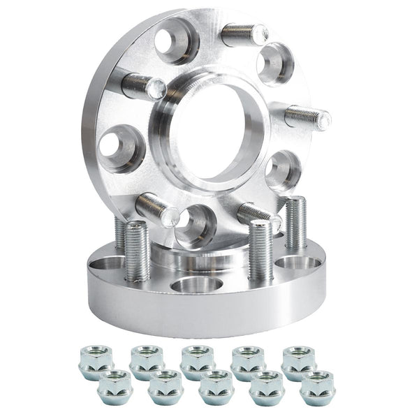 2 distanziali ruota 25mm 5x120 con bulloneria centraggio 42,5