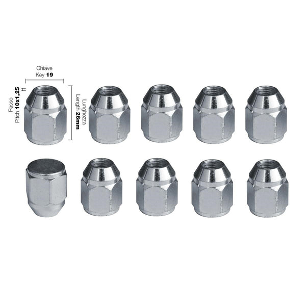 10 dadi ch.19 10X1.25 l.26mm