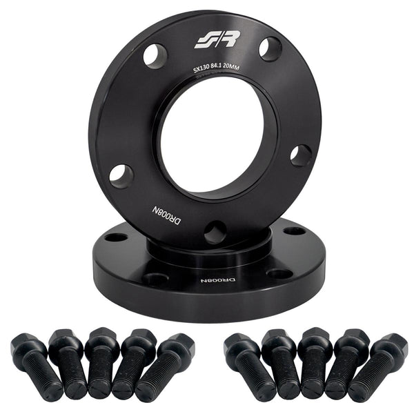 2 distanziali ruota neri 16mm 5x130 centraggio 84,1 con bull.