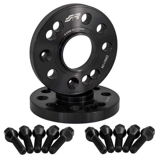 2 distanziali ruota neri 16mm 4/5x98 centraggio 58,1 con bull.