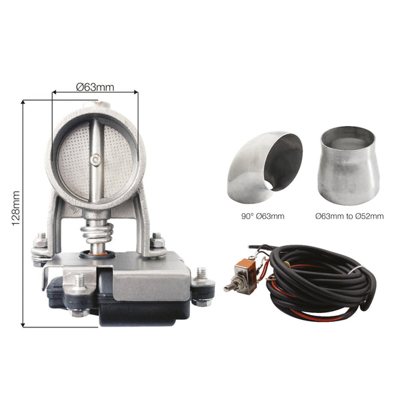 Exhaust valve con interruttore diam.63mm
