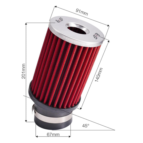 Filtro biconico obliquo cotone rosso