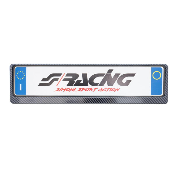 Portatarga posteriore carbon look