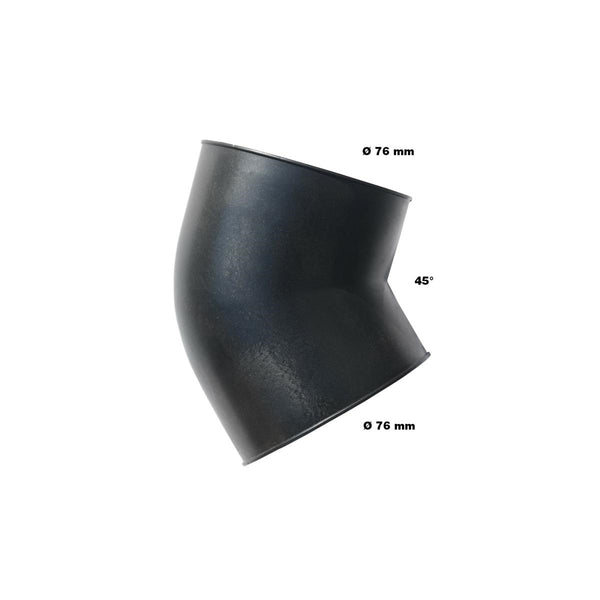 Raccordo in gomma 45° diam.76mm