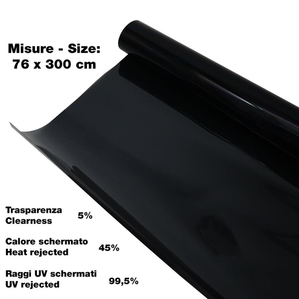 Pellicola vetri Black 76x300 cm
