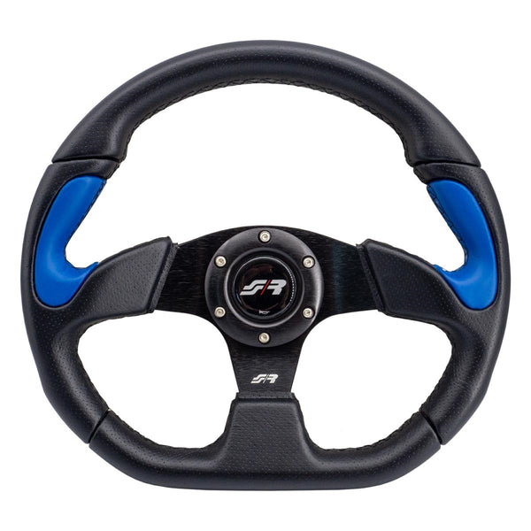 Volante sportivo X2 Poly - in pelle blu