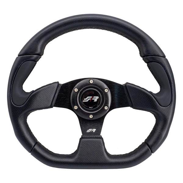 Volante sportivo X2 Poly - in pelle nera