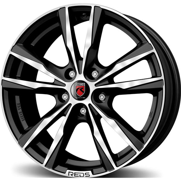 MOMO WHEELS CA399 REDS K2 6,5X16 5X112 ET 40 72,3 NERO OPACO DIAMANTATO  (OMOL. NADH180)
