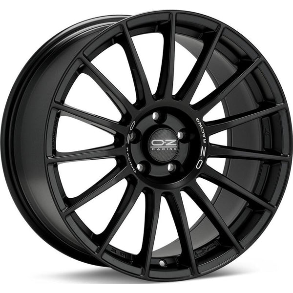OZ RACING CA1E2 SUPERTURISMO LM 8X18 5X112 ET 48 75  MATT BLACK SILVER LETTERING (OMOL. NADF080)