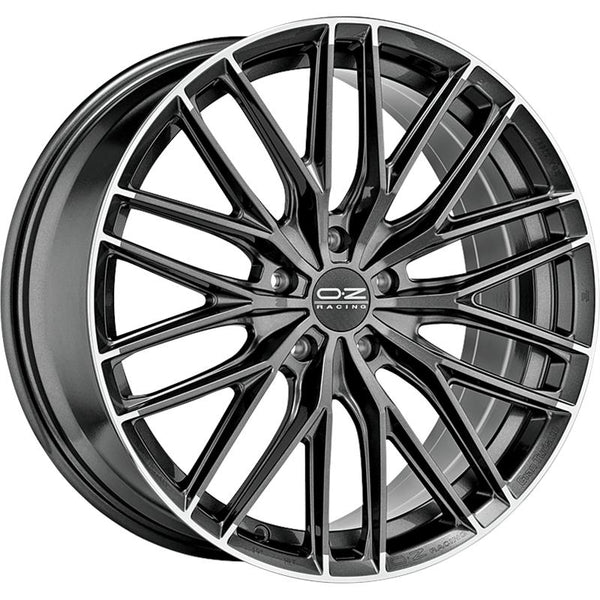 OZ RACING CA1G5 GRAN TURISMO HLT 8,5X20 5X112 ET 40 75  STAR GRAPHITE DIAMOND LIP (OMOL. NADM089)