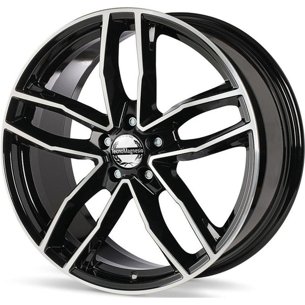 TECNOMAGNESIO CA1T7 SPYDER EVO 7,5X17 5X112 ET 48 66,6 BLACK POLISHED (LENTE 65MM AU - R13) (NAD)