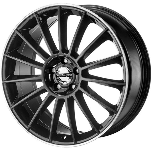 TECNOMAGNESIO CA1V2 STAR EVO 9,5X19 5X114,3 ET 45 64,1 BLACK LIP POLISHED (LENTE 75MM MB - C60) (NAD)