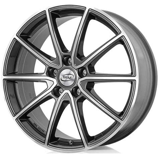 MIM CA369 SANTIAGO 7X17 5X112 ET 46 57,1 GRAPHITE LUCIDO DIAMANTATO