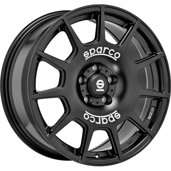 SPARCO CA3U5 TERRA 8X18 5X112 ET 45 73  MATT BLACK WHITE LETTERING (OMOL. NADP151)