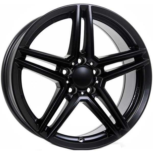 RIAL CA485 M10 9,5X19 5X112 ET 51 66,5 RACING BLACK OE CAP MERCEDES