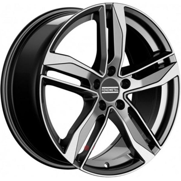 FONDMETAL CA4C6 HEXIS 8X18 5X112 ET 40 66,5 GLOSSY TITANIUM MACHINED (OMOL. ECE - NADK159) CUP OE 62 MM AUDI