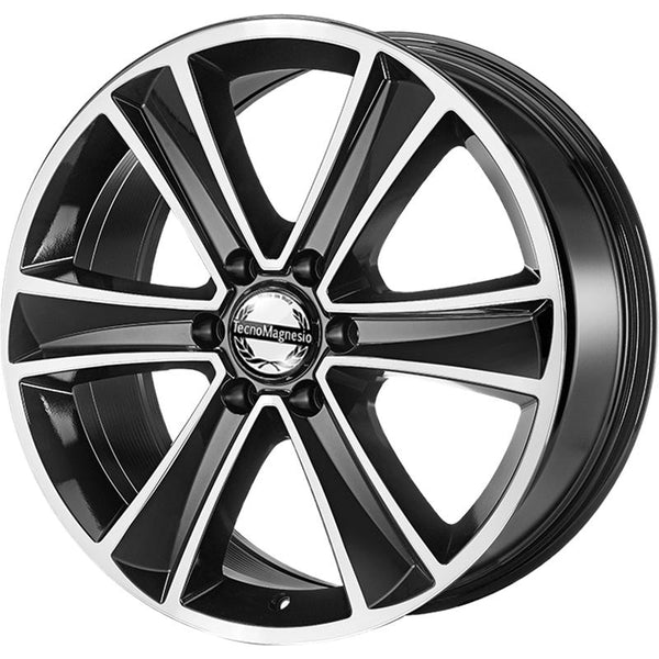 TECNOMAGNESIO CA4P6 BIG6 8X18 6X139,7 ET 30 106,1 BLACK POLISHED (LENTE 60MM - C60)