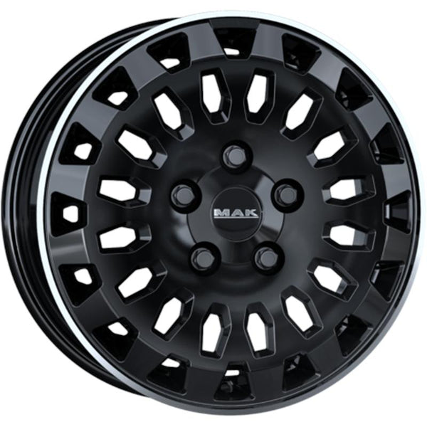 MAK CA5T4 OVERLAND 6,5X16 5X114,3 ET 45 66,1 GLOSS BLACK MIRROR RING (OMOL. NADS265)