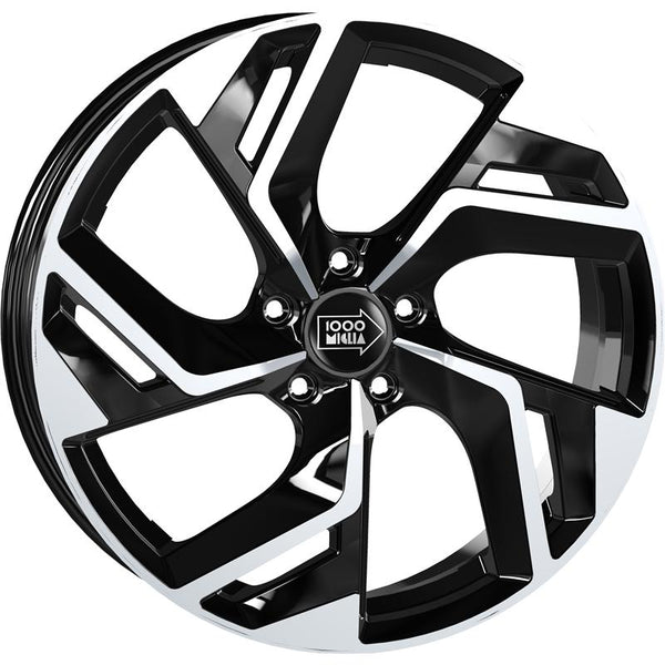 MILLE MIGLIA CA5W2 MM1031 7,0X17 5X112 ET 42 66,5 BLACK POLISHED (OMOL. NADT014) (LENTE 60MM)