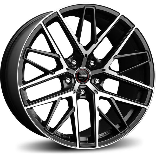 MOMO WHEELS CA6C1 RFX-01 9,5X21 5X120 ET 32 79,6 EH2+ NERO OPACO DIAMANTATO