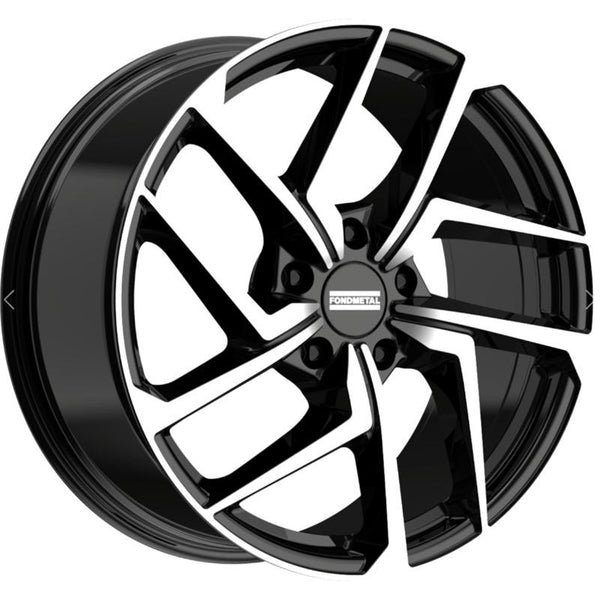 FONDMETAL CA6Y4 TAARA 9,5X21 5X112 ET 41 66,5 GLOSSY BLACK MACHINED CUP OE 62 MM AUDI