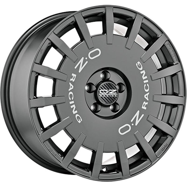OZ RACING CA767 RALLY RACING 8X18 ET 45 5X108 75 DARK GRAPHITE SILVER LETTERING (OMOL. NADH062 )