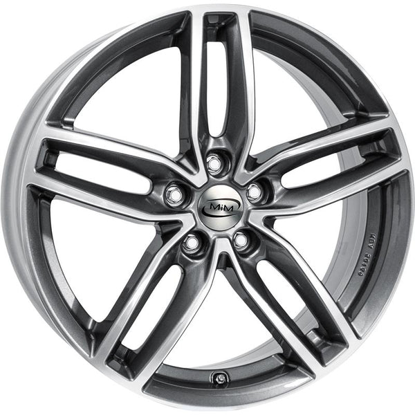 MIM CA783 ATLETICO 8X19 5X112 ET 39 66,5 GRAPHITE LUCIDO DIAMANTATO (OMOL. ECE 124R-000754)