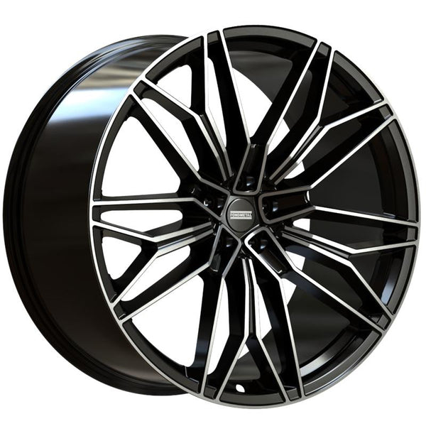 FONDMETAL CA7A8 STC-23 11,5X23 5X112 ET 38 66,5 GLOSSY BLACK MACHINED (OMOL. NAD) CUP OE 57MM BMW