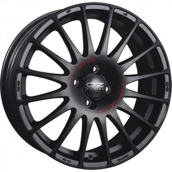 OZ RACING CA802 SUPERTURISMO GT 8X19 5X112 ET 48 75  MATT BLACK RED LETTERING (OMOL. NADF022)