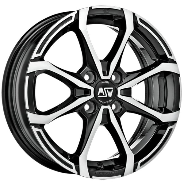 MSW CA874 MSW X4 5,5X15 4X100 ET 36 60,1  GLOSS BLACK FULL POLISHED (OMOL.  - YES)