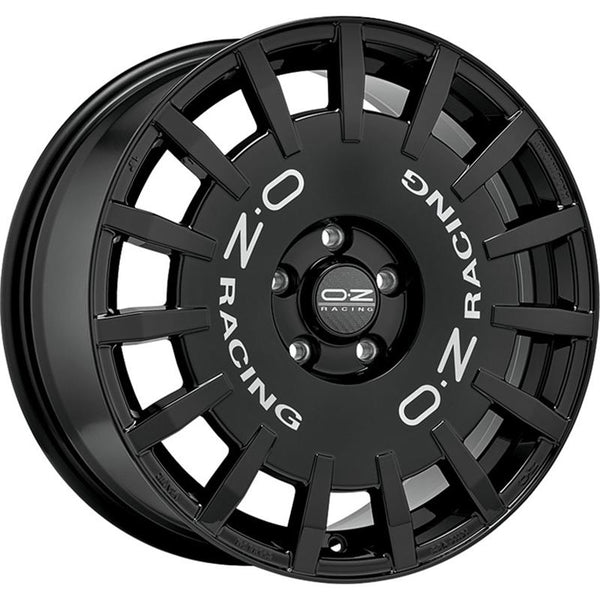 OZ RACING CA8G4 RALLY RACING 7X17 4X100 ET 45 68  GLOSS BLACK SILVER LETTERING (OMOL. NADH231)