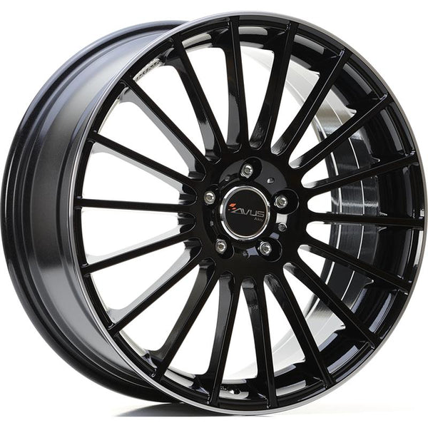 AVUS CA8S7 AC-M03 7,5X17 5X114,3 ET 40 73,1 BLACK POLISHED LIP (OMOL. NADG173)