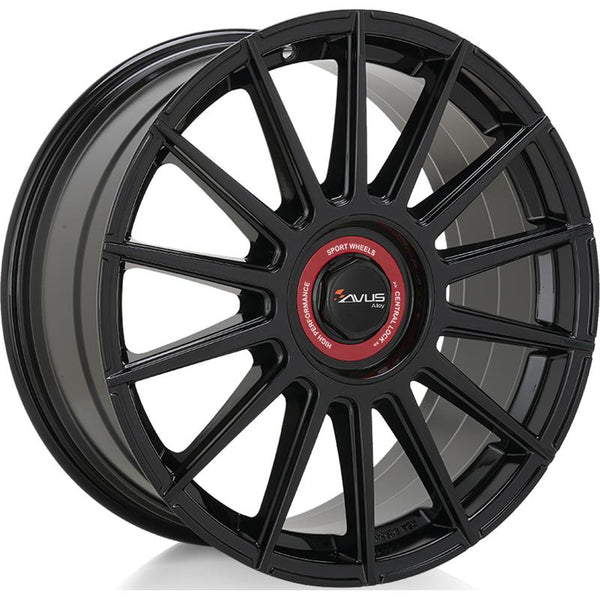 AVUS CA8T3 AC-M09 - DM09 8X18 5X112/120 ET 30 72,6 BLACK CAP ROSSO (OMOL. NADN160)