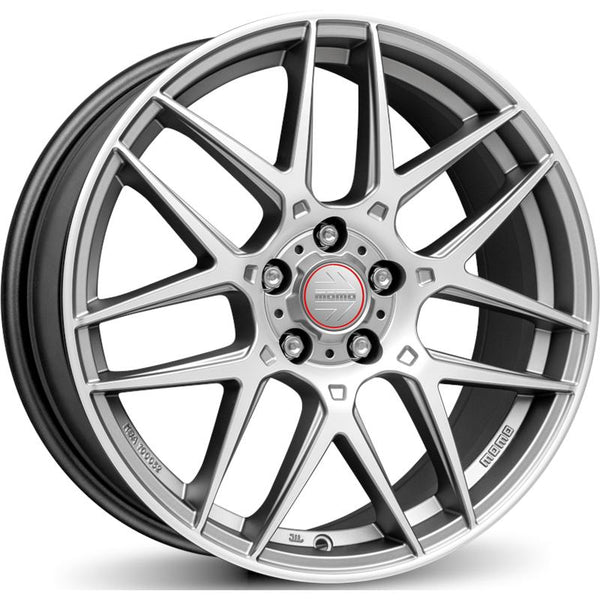 MOMO WHEELS CA8Y9 COMPETIZIONE 8X19 5X114,3 ET 40 72,3 TITAN SILVER OPACO DIAMANTATO (OMOL. NADT020)