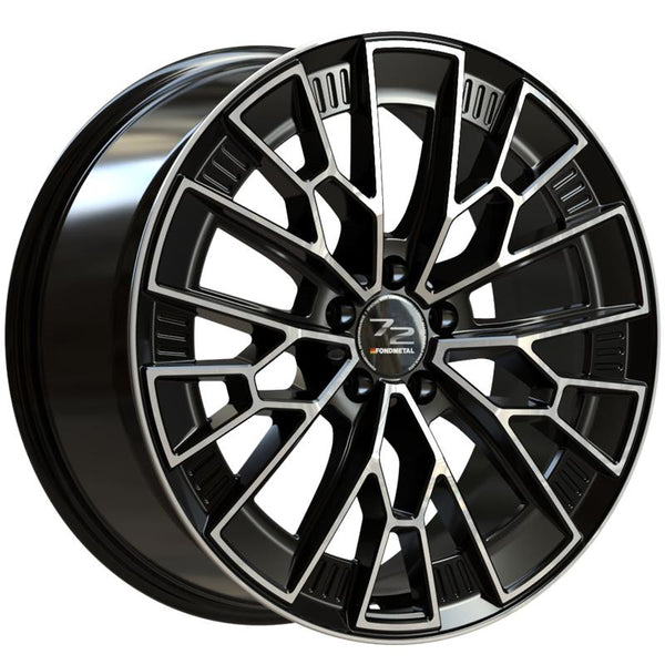 FONDMETAL CA9F1 1972 10,5X20 5X130 ET 59 71,6 GLOSSY BLACK MACHINED (OMOL. NADS009) (LENTE 60 MM)