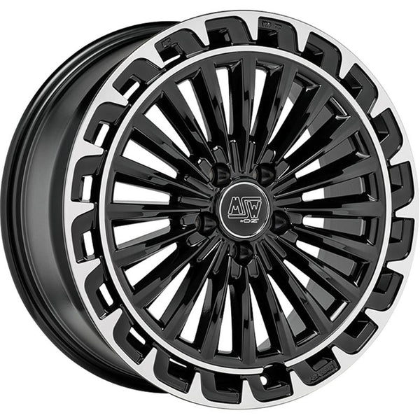 MSW CA9Y5 MSW 32 8,5X20 5X112 ET 38,5 66,6  GLOSS BLACK+DIAMOND LIP (OMOL. NADS240)