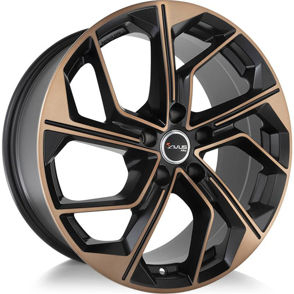 AVUS CAZ14 AC-522 8X18 5X112 ET 40 66,6 BLACK COPPER POLISH. (OMOL. NADR045)