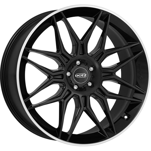 DOTZ CA1P7 LONGBEACH 9,5X21 5X112 ET 36 66,6 BLACK/POLISHED LIP (OMOL. ECE - NADR048)